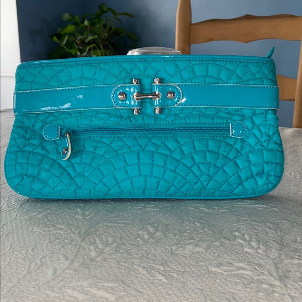 Vera Bradley Quilted Teal Clutch